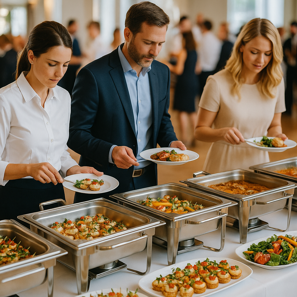 Guests enjoying buffet